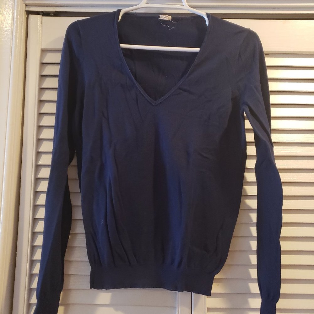 J crew 100% v neck cotton sweater, small